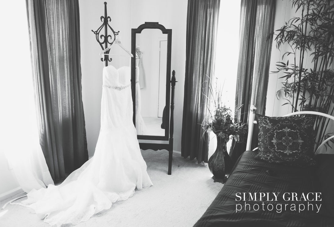 The Rhapsody Wedding bridal suite dress detail photo by Simply Grace Photography