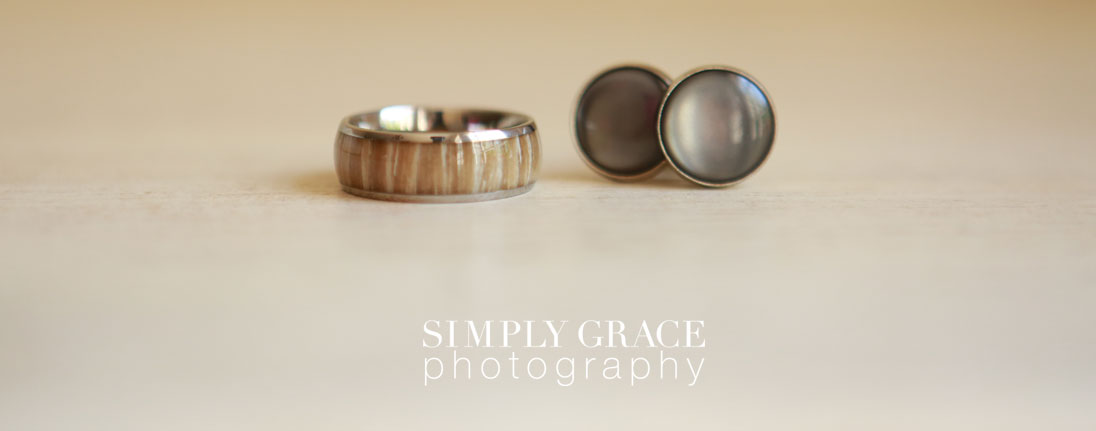 The Rhapsody Wedding ring and cuff links photo by Simply Grace Photography