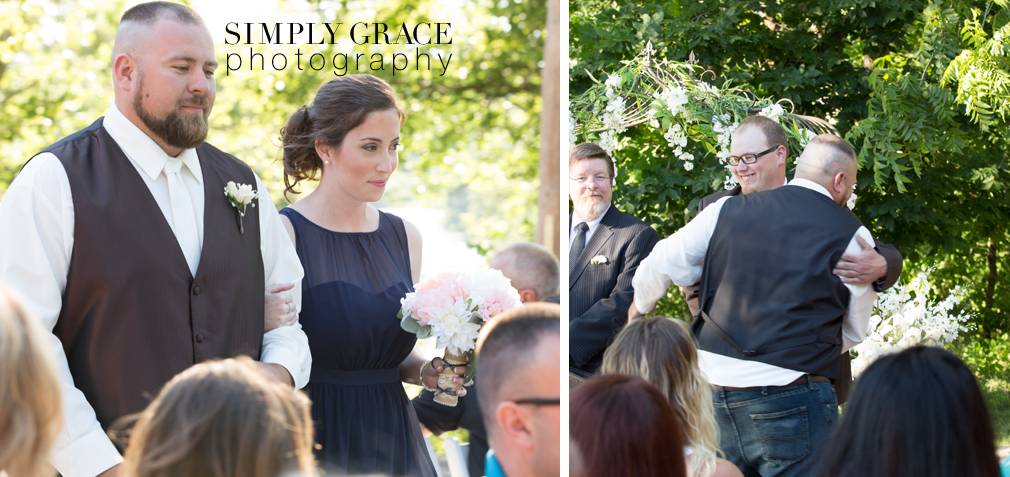 James P Davis Hall wedding ceremony signing photo by Simply Grace Photography