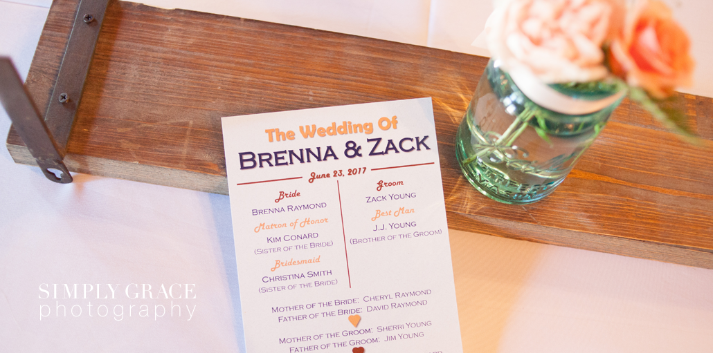 James P Davis Hall wedding invitation detail photo by Simply Grace Photography