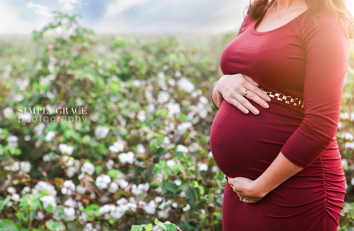 Georgia cotton field maternity simply grace photography