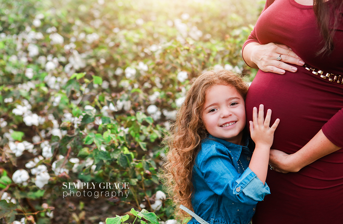 Georgia cotton field maternity simply grace photography