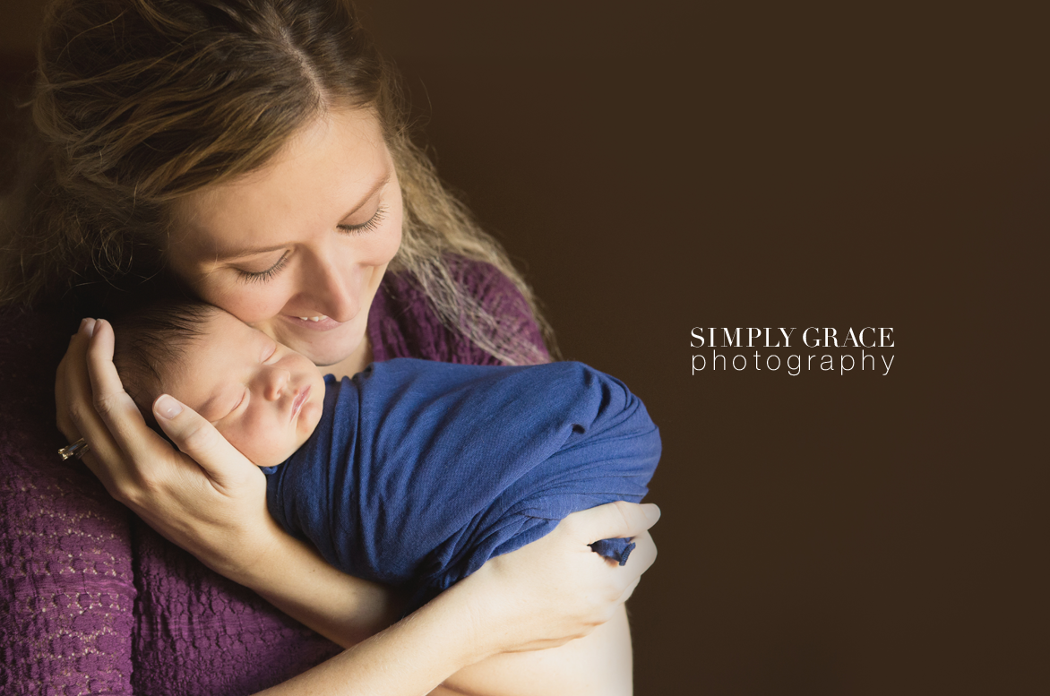 Overland Park newborn session simply grace photography mother and son