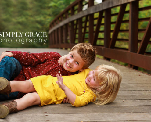 family photographer simply grace photography brother sister candid fun