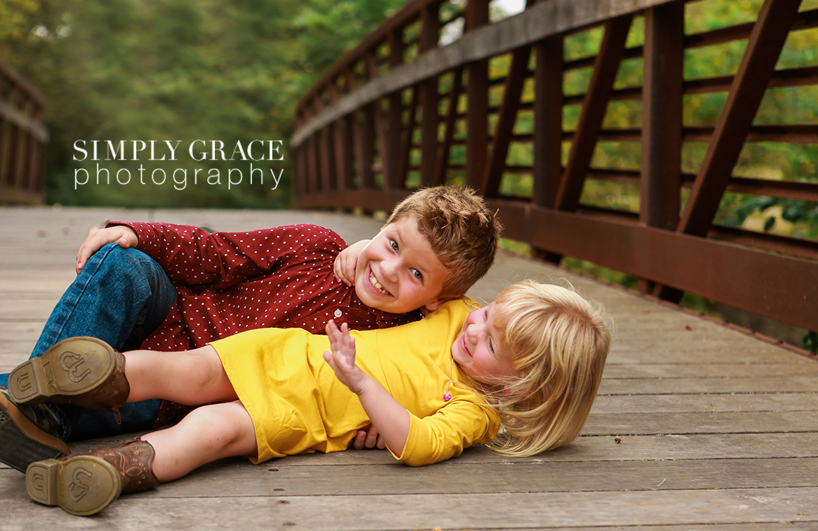 family photographer simply grace photography brother sister candid fun