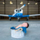 newborn in airplane hanger savannah simply grace photography