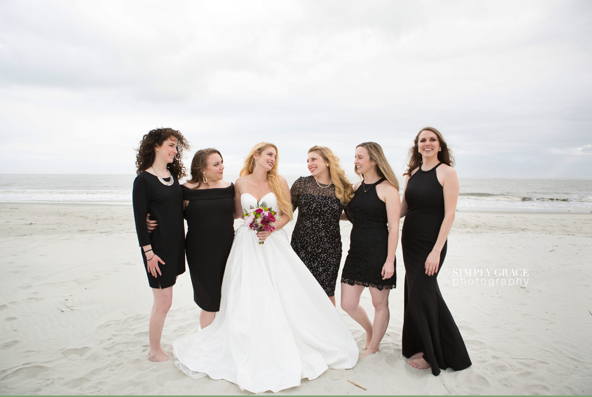 hilton head beach wedding bridal party simply grace photography