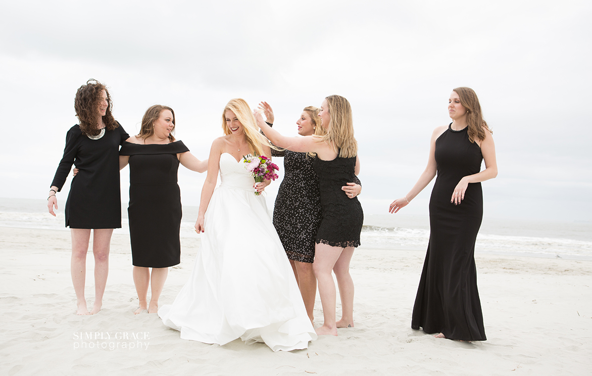 hilton head beach wedding bridal party simply grace photography