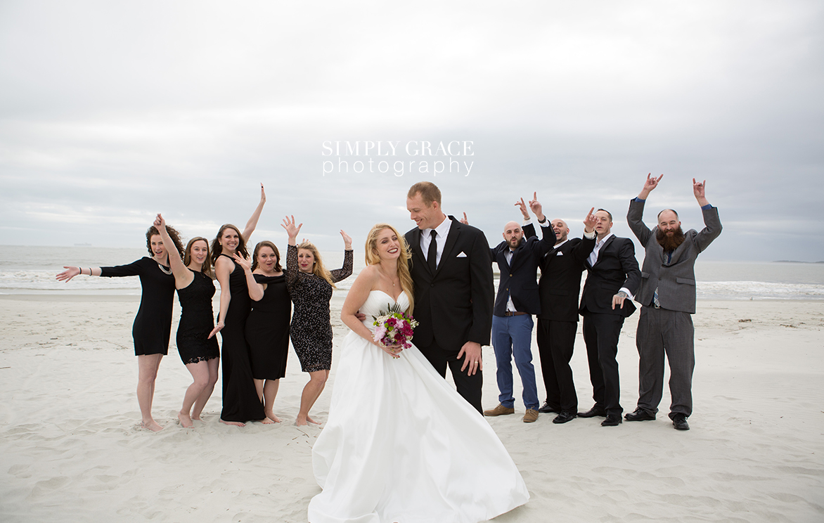 hilton head beach wedding wedding party simply grace photography