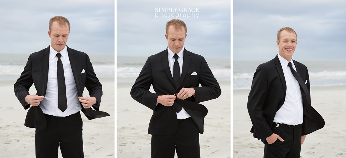 hilton head beach wedding groom portraits simply grace photography