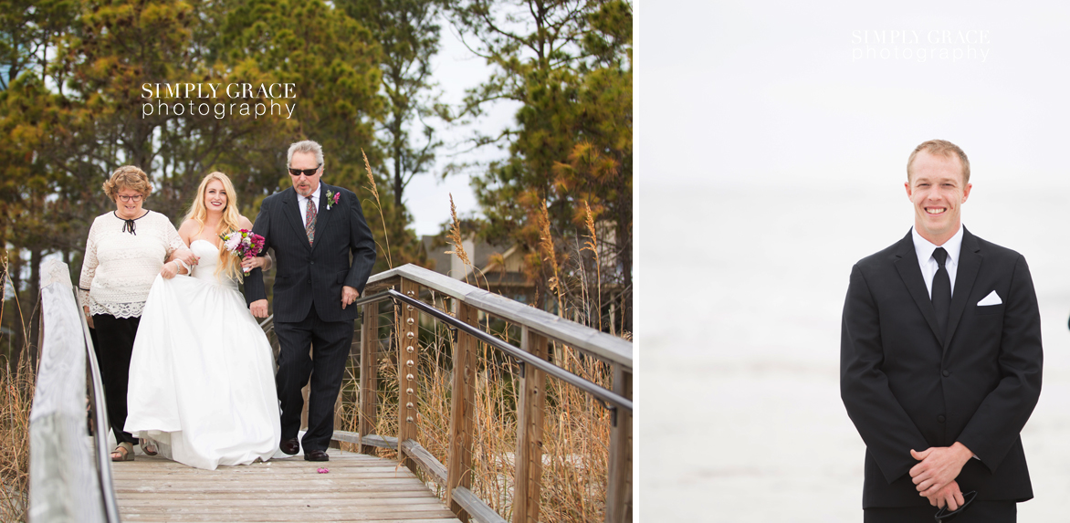 hilton head beach wedding bride entrance