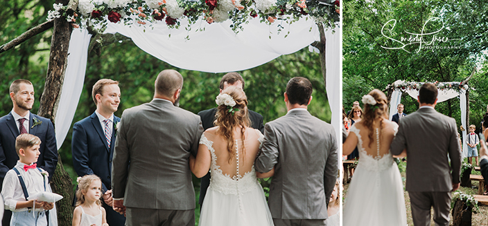 circle s ranch ceremony grooms reaction simply grace photography