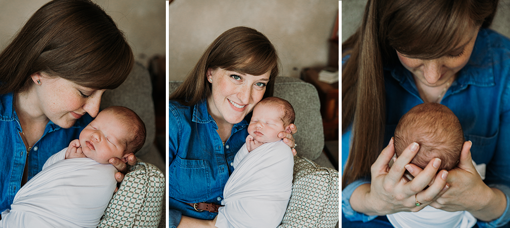kansas city newborn photography baby with mom picture in home simply grace photography