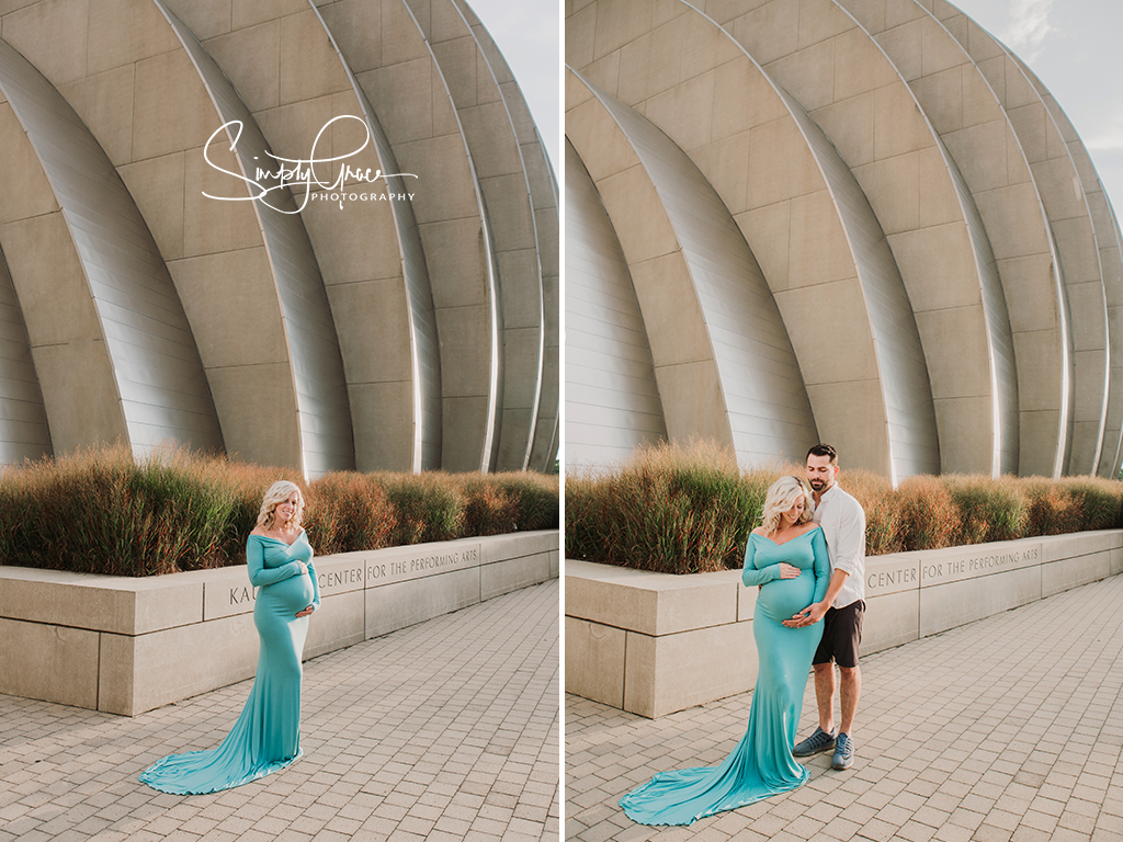 kauffman maternity session blue dress simply grace photography