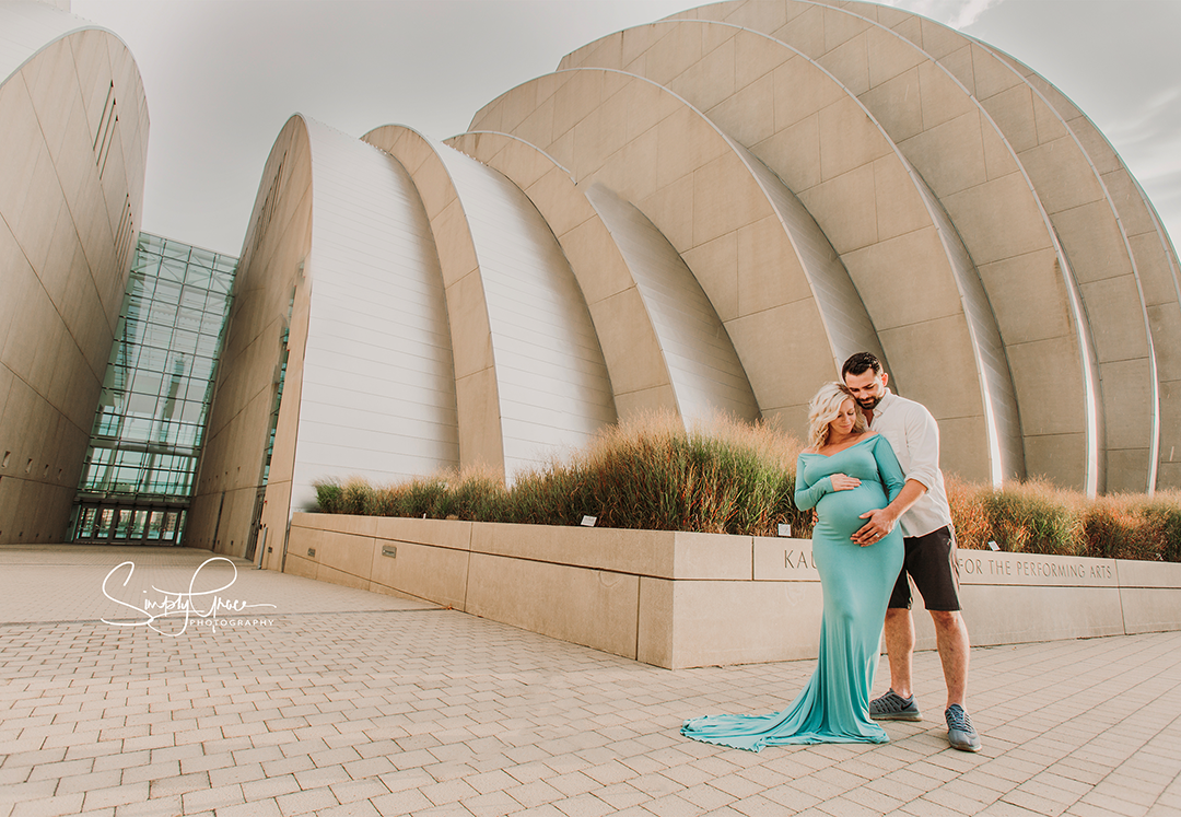 kauffman maternity session blue dress simply grace photography