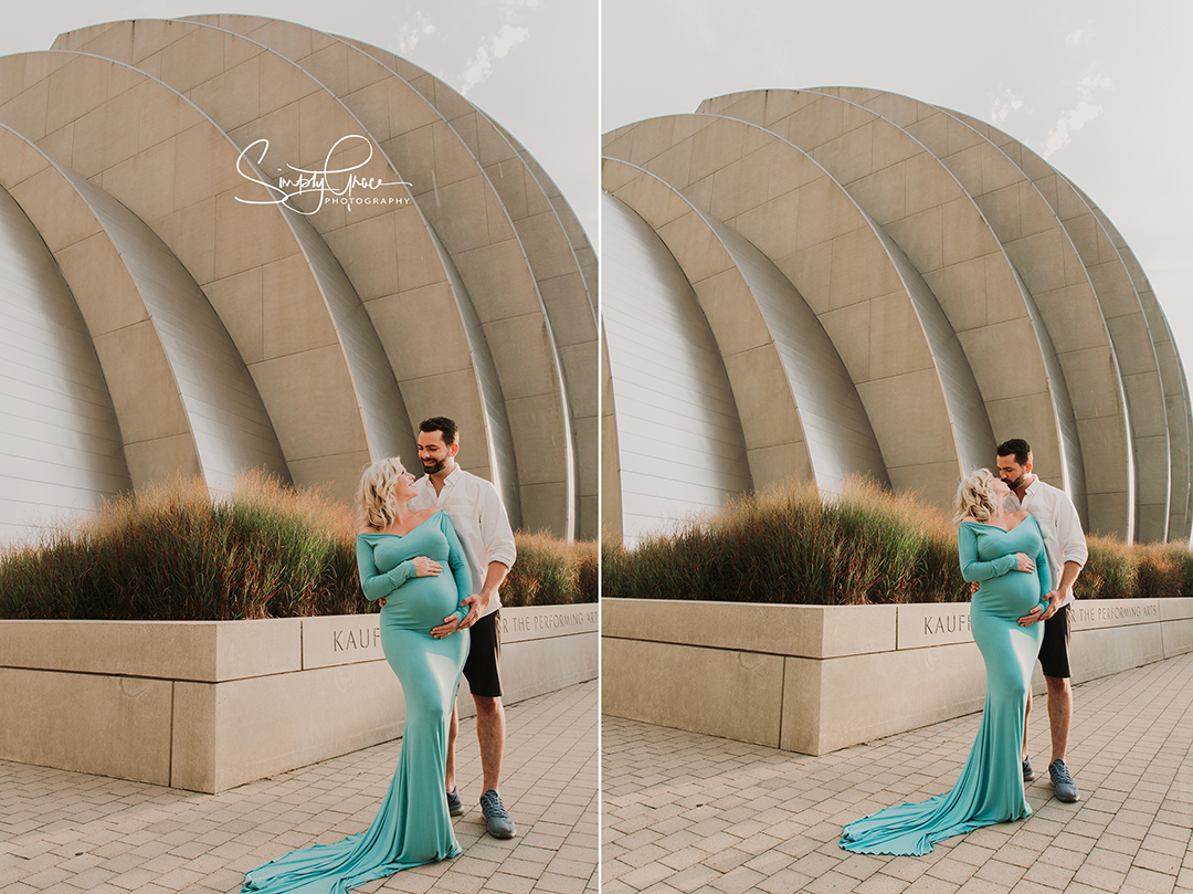 kauffman maternity session blue dress simply grace photography