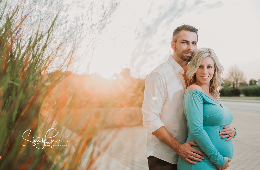 kauffman maternity session blue dress simply grace photography