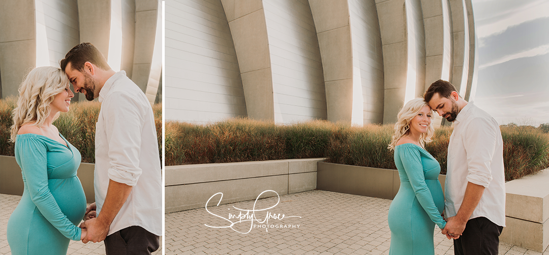 kauffman maternity session blue dress simply grace photography