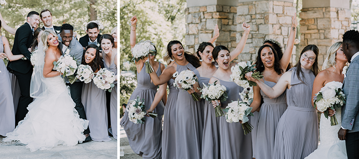 loch lloyd wedding fun bridal party photos simply grace photography