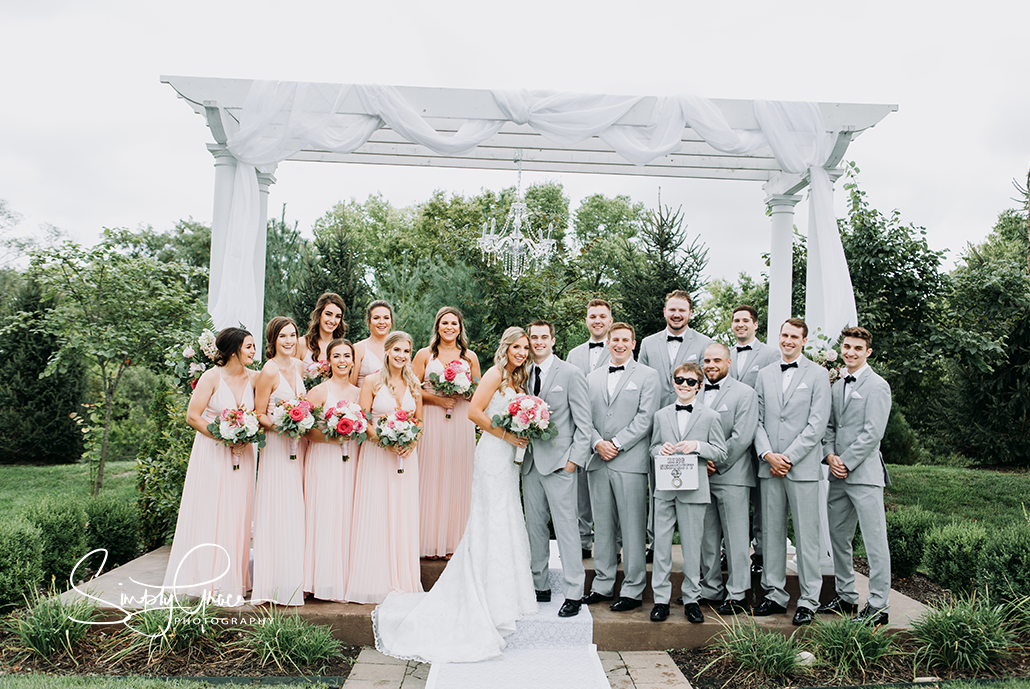 eighteen ninety wedding full bridal party simply grace photography