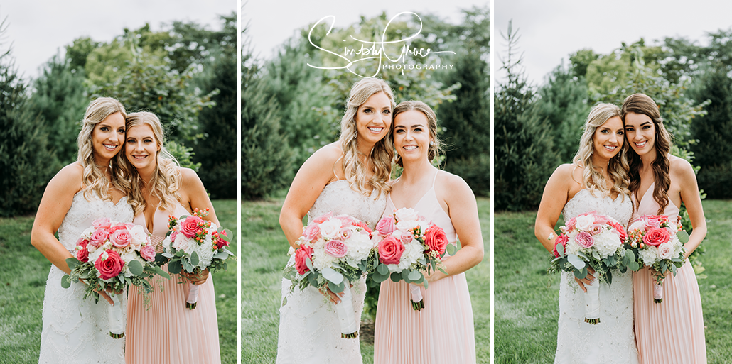 eighteen ninety wedding bridesmaids with bride alone simply grace photography