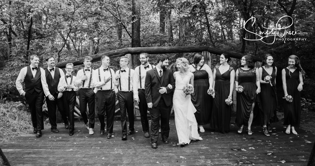 paradise park wedding simply grace photography bridal party walking