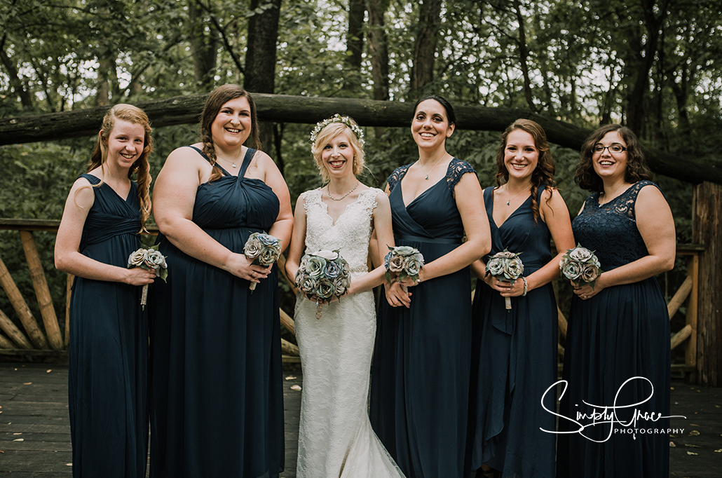 paradise park wedding simply grace photography bridesmaids in blue