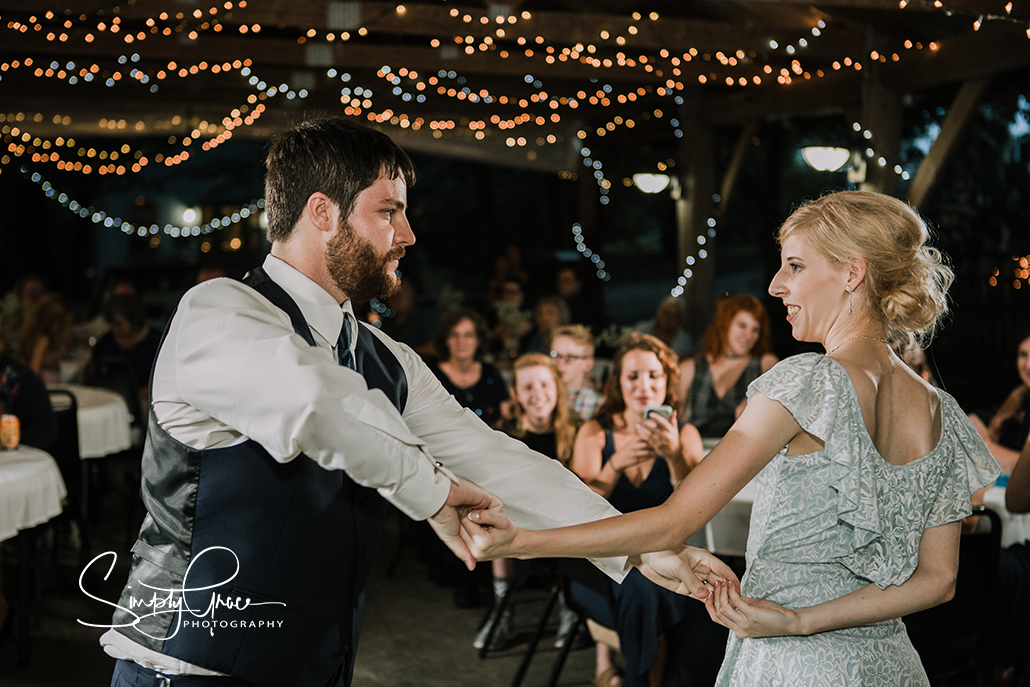 paradise park wedding simply grace photography first dance in blue dress