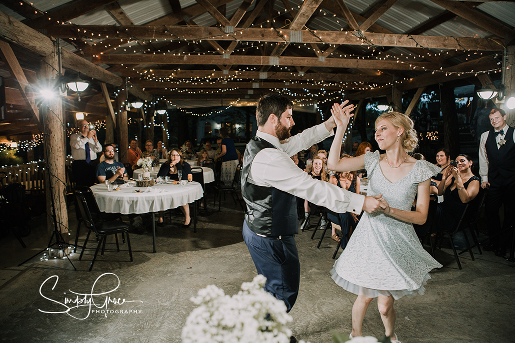 paradise park wedding simply grace photography first dance in blue dress