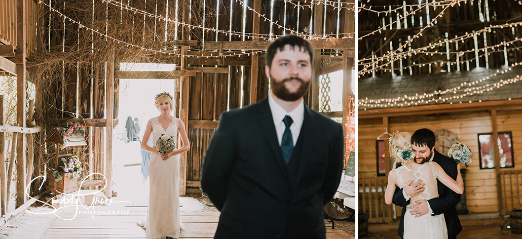 paradise park barn wedding first look simply grace photography