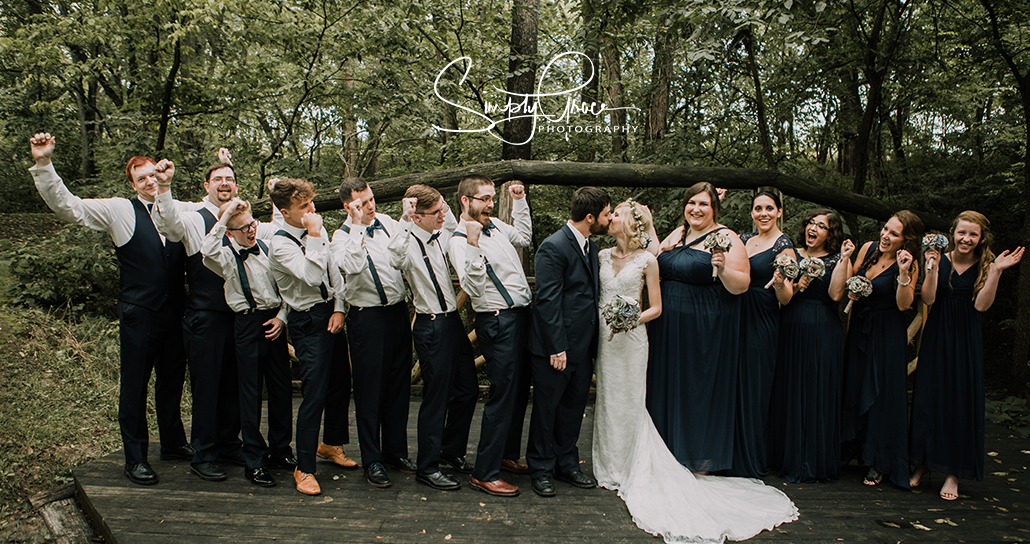 paradise park wedding simply grace photography kissing and cheering