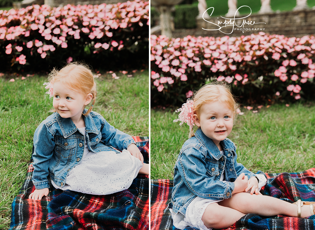 2 year old red head family session at verona columns