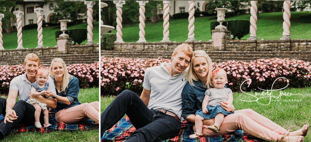 cute little family photo at verona columns in mission hills