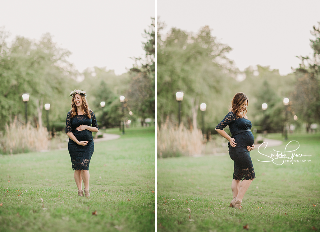 loose park maternity session with simply grace photography