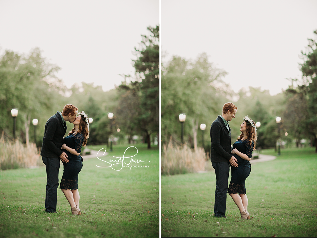 loose park maternity session with simply grace photography