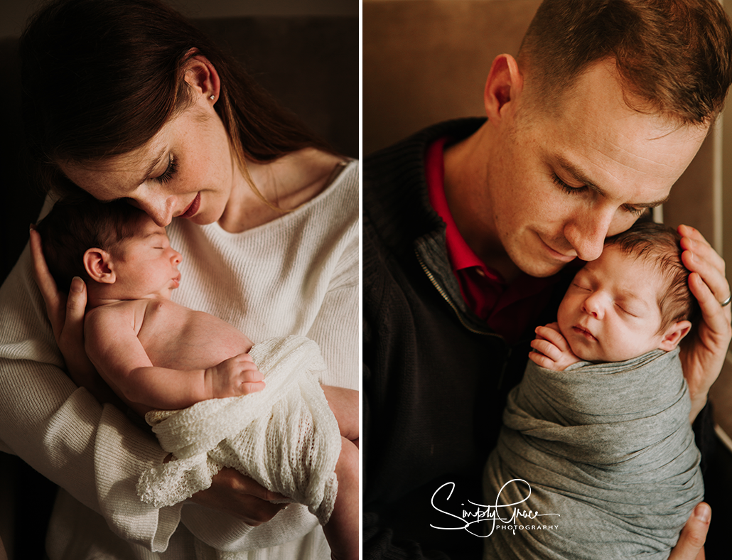 leavenworth newborn photographer in home session parents