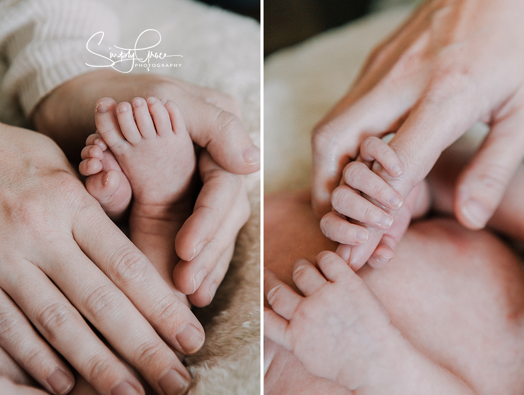 hand and feet details newborn photography in waldo