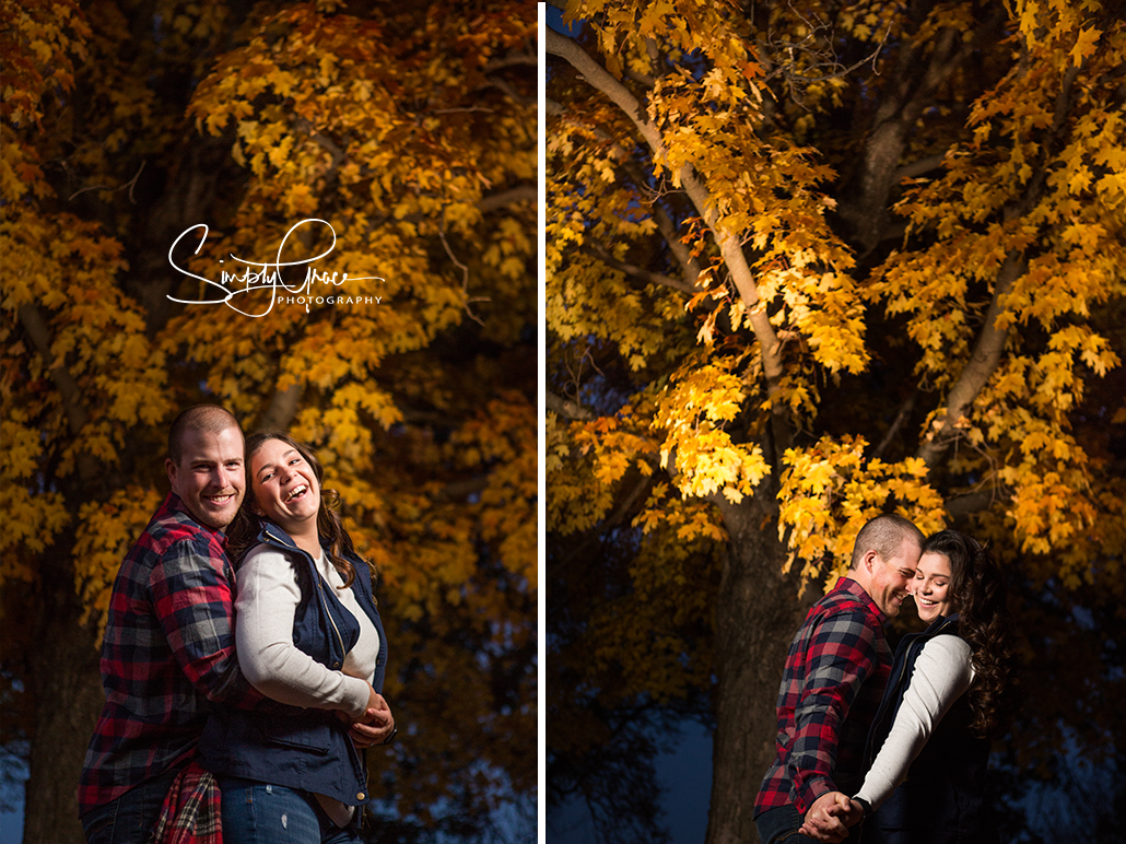 fall engagement session at wyandotte county lake