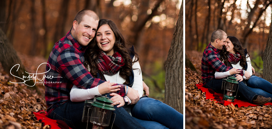 camping theme engagement session Wyandotte County Lake