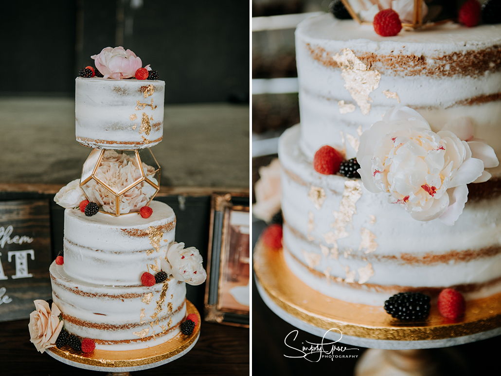 wedding cake details at georgia state railroad museum