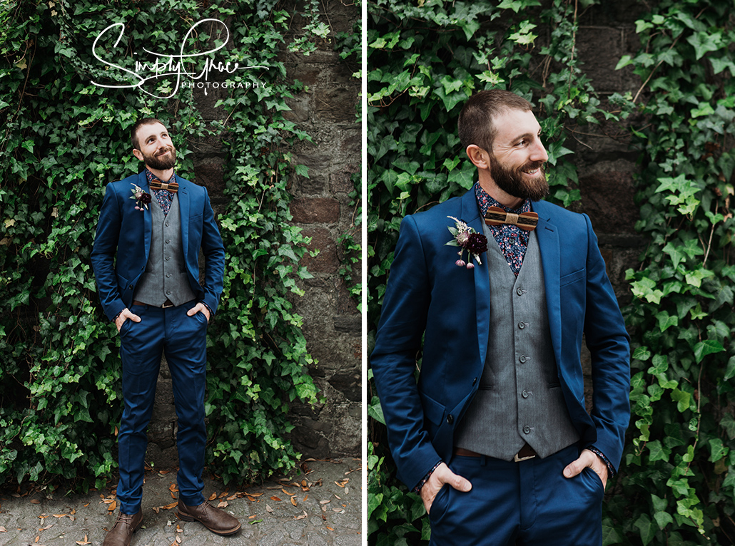 elopement Bonaventure elopement groom portraits in downtown savannah