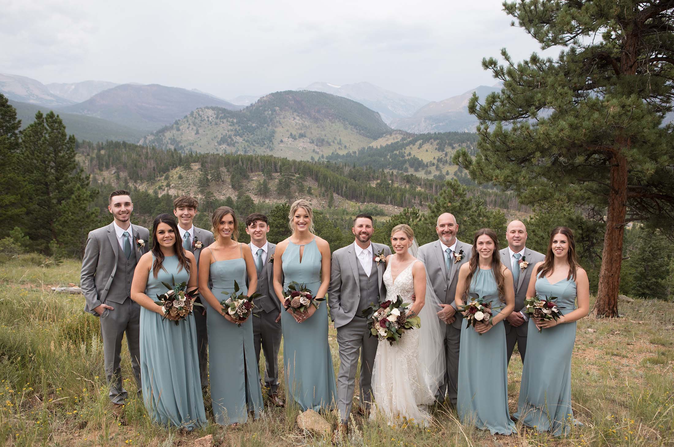 bridal portraits in the mountains of estes park colorado