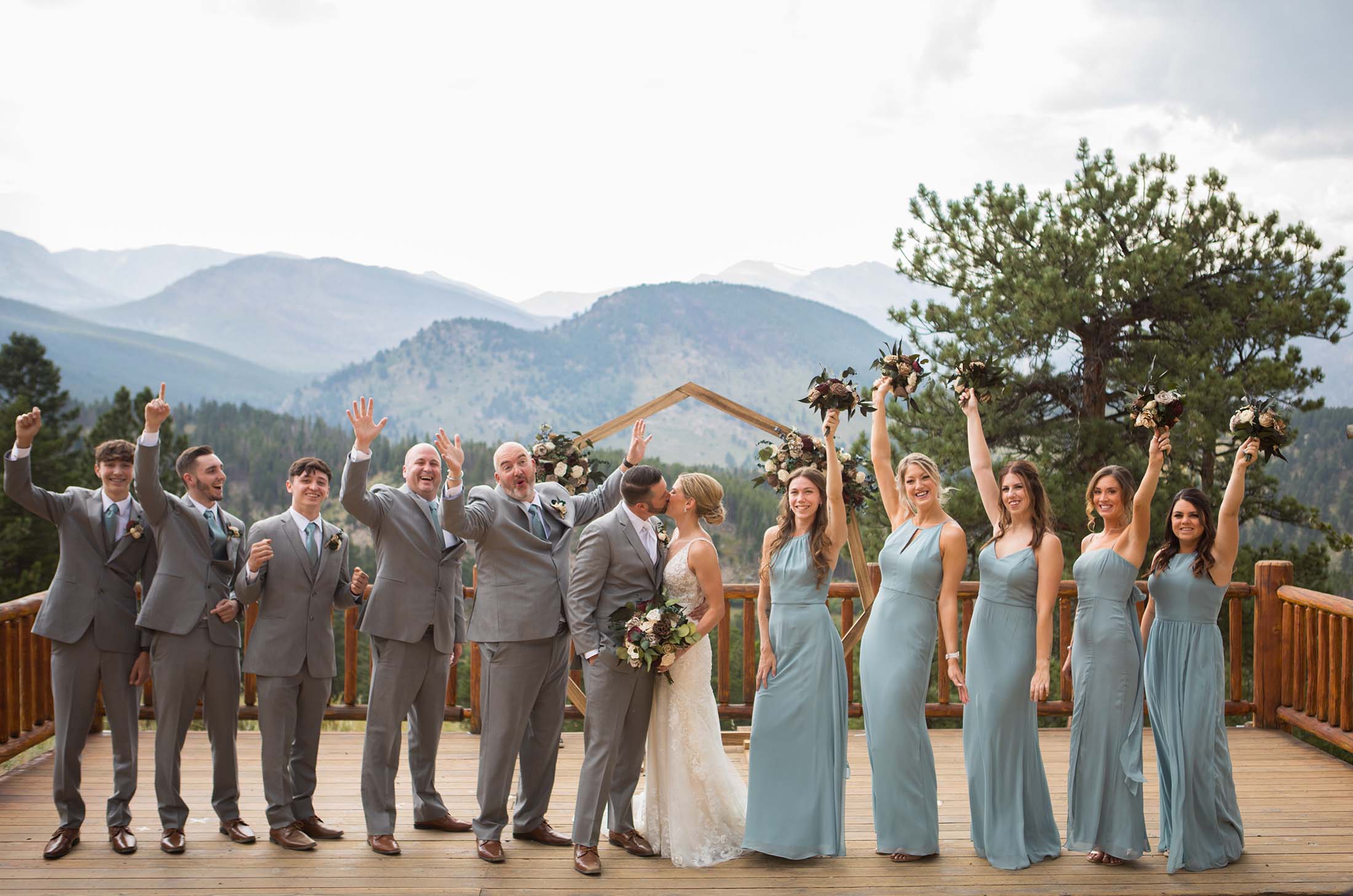 bridal portraits at overlook chapel in estes park with simply grace photography