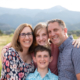 Family comes close together at red rocks open space