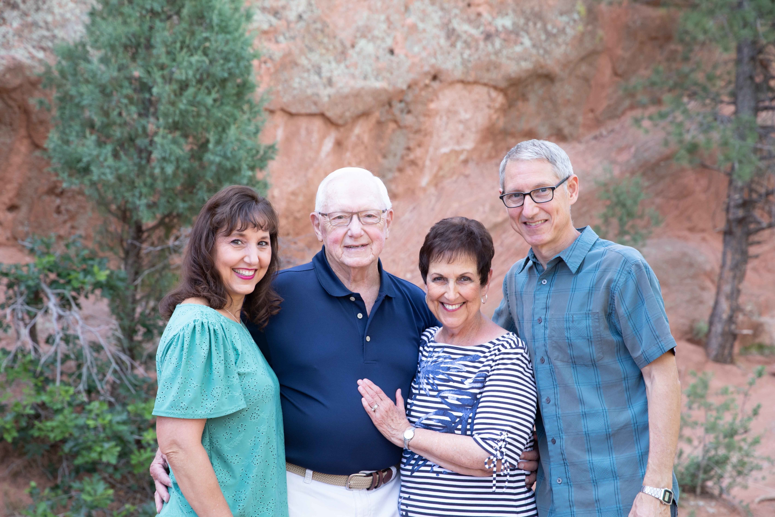 kids with parents at red rocks open space