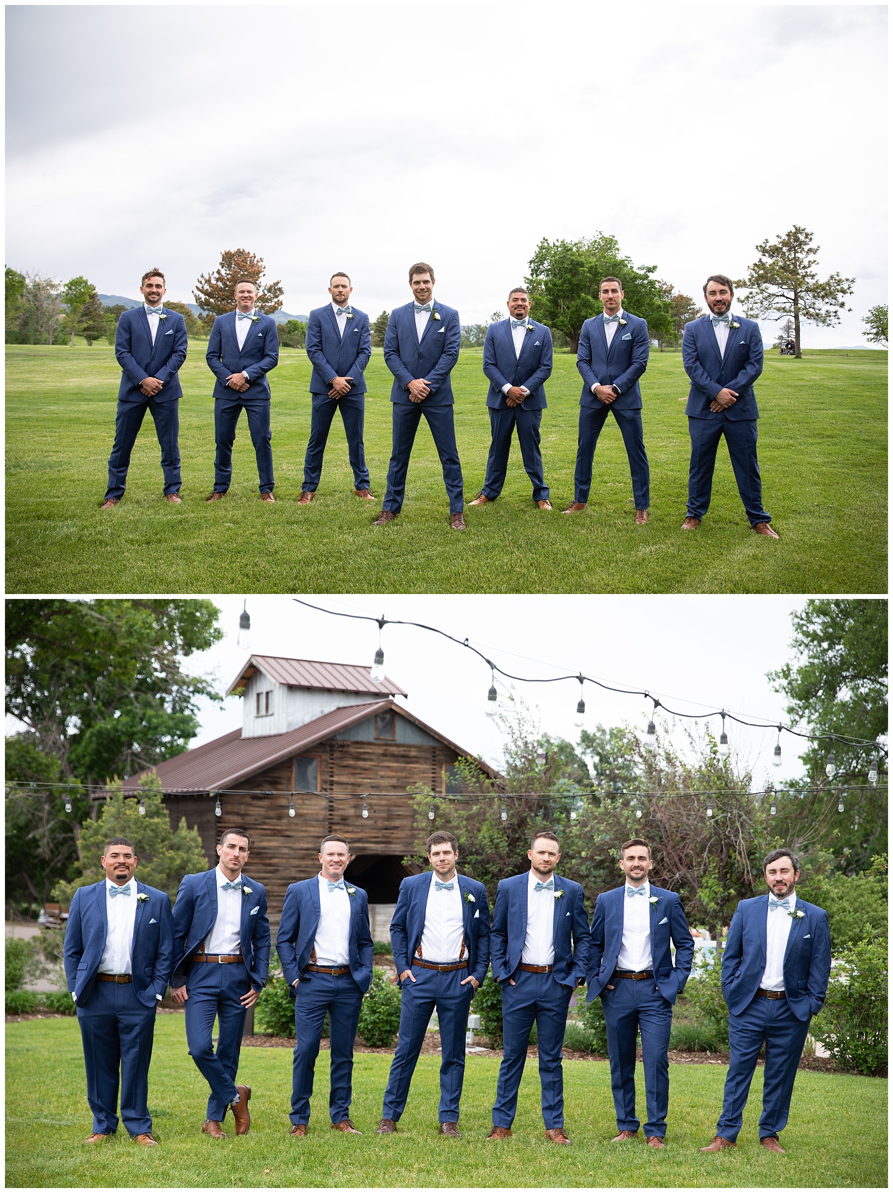 groomsmen at the barn at racoon creek with simply grace photography