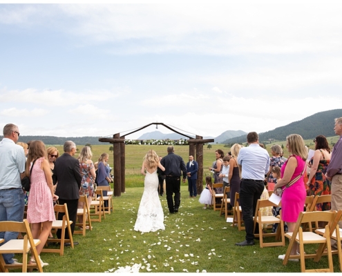 ceremony at Spruce Mountain Wedding