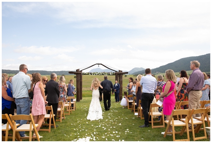 ceremony at Spruce Mountain Wedding