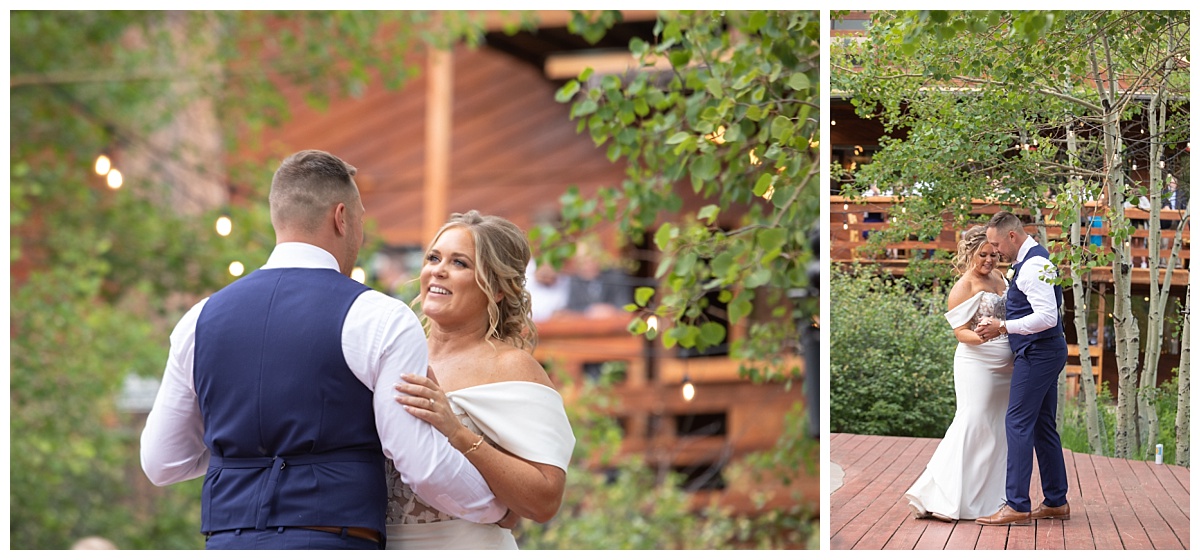first dance Wild Basin wedding with simply grace photography