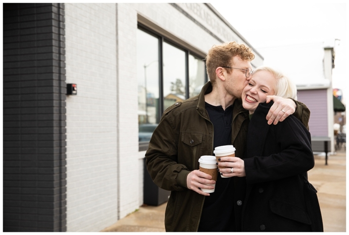 engagement session in downtown louisville colorado